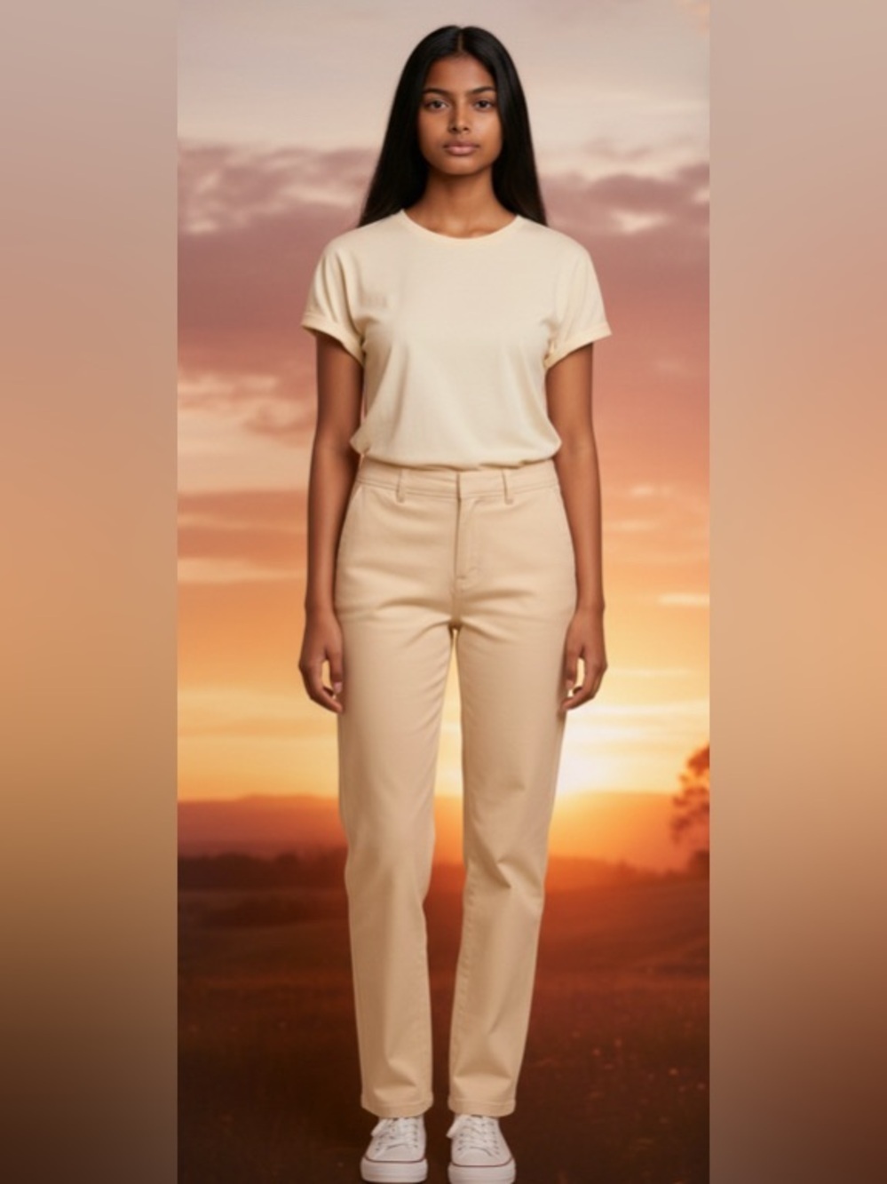 NWT- 4 Classic Work straight wide leg
Women’s Cream Dress Pants